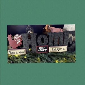 Elegant Home Decor Sign - Black and Brown